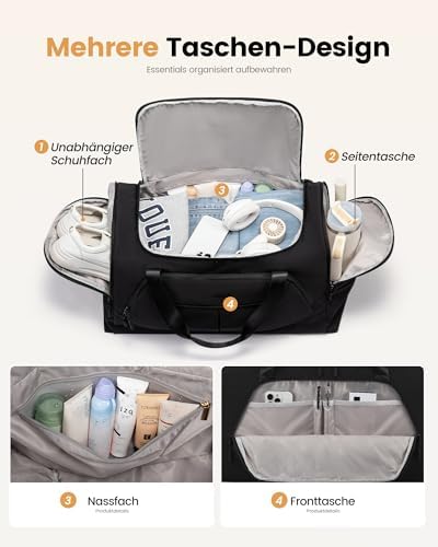 LOVEVOOK moteriškas sportinis maišas su skyriais